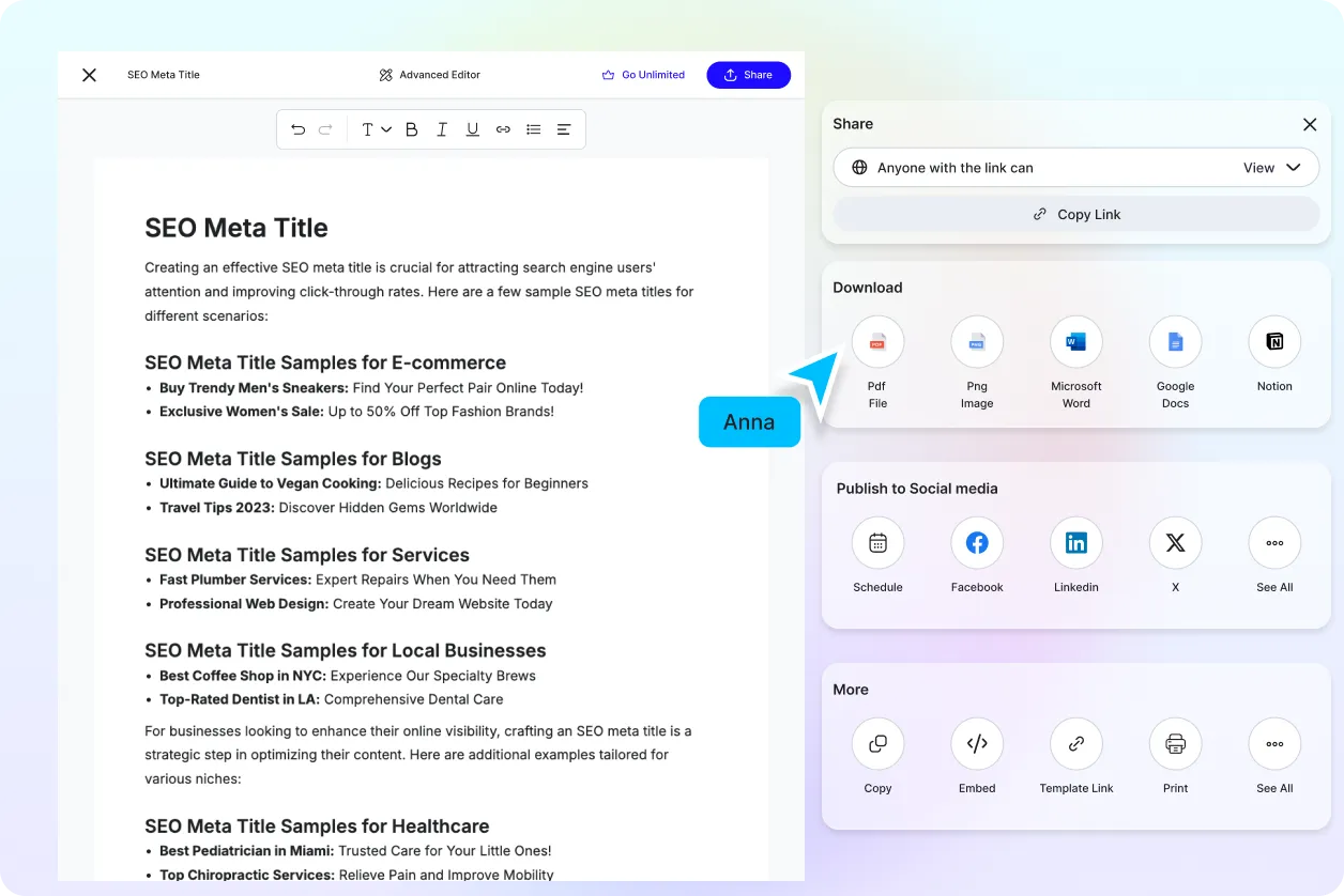 Free AI Meta Title Generator, Online Title Optimization Tool
